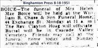 Boice, Helen Mae -FuneralNotice